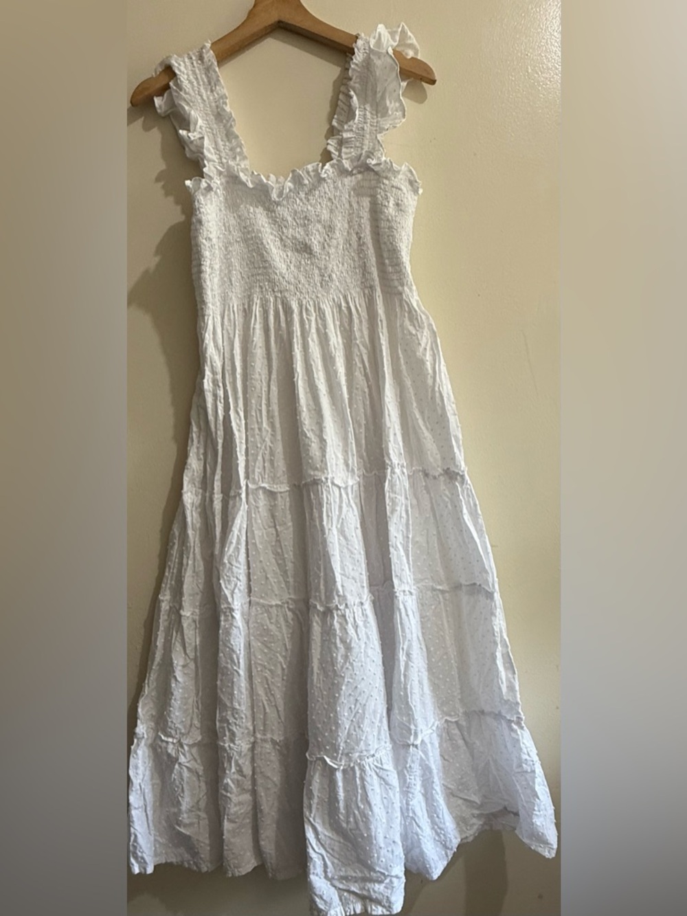 Hill House White Ruffle Strap Maxi Dress - Picture 4 of 5